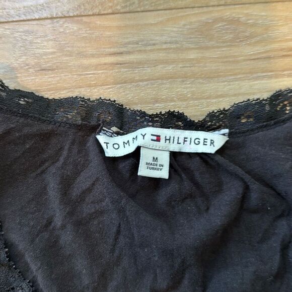 Tommy Hilfiger Vintage brown 100% cotton cinched tank top size medium - Picture 2 of 6